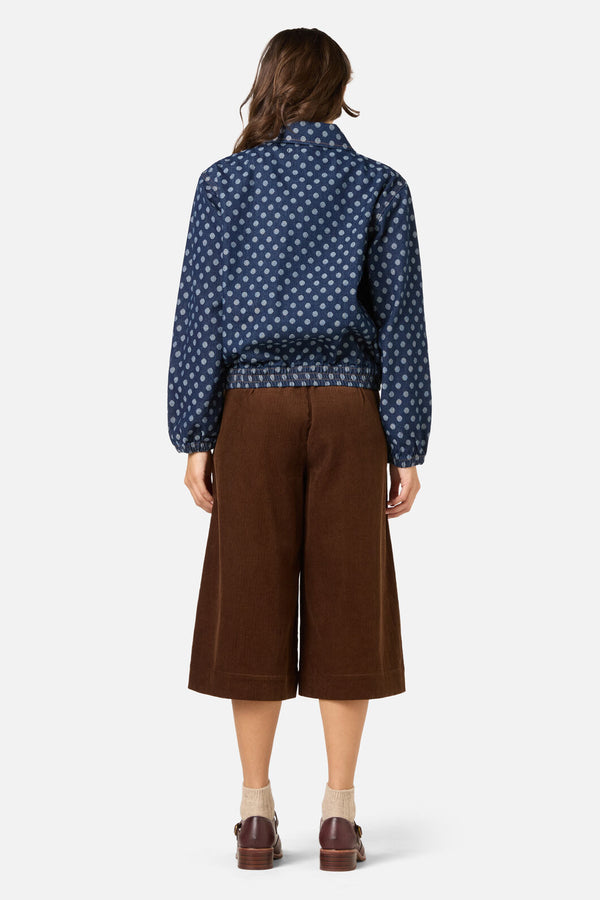 Princess Highway - Polka Spot Denim Jacket - dark-denim