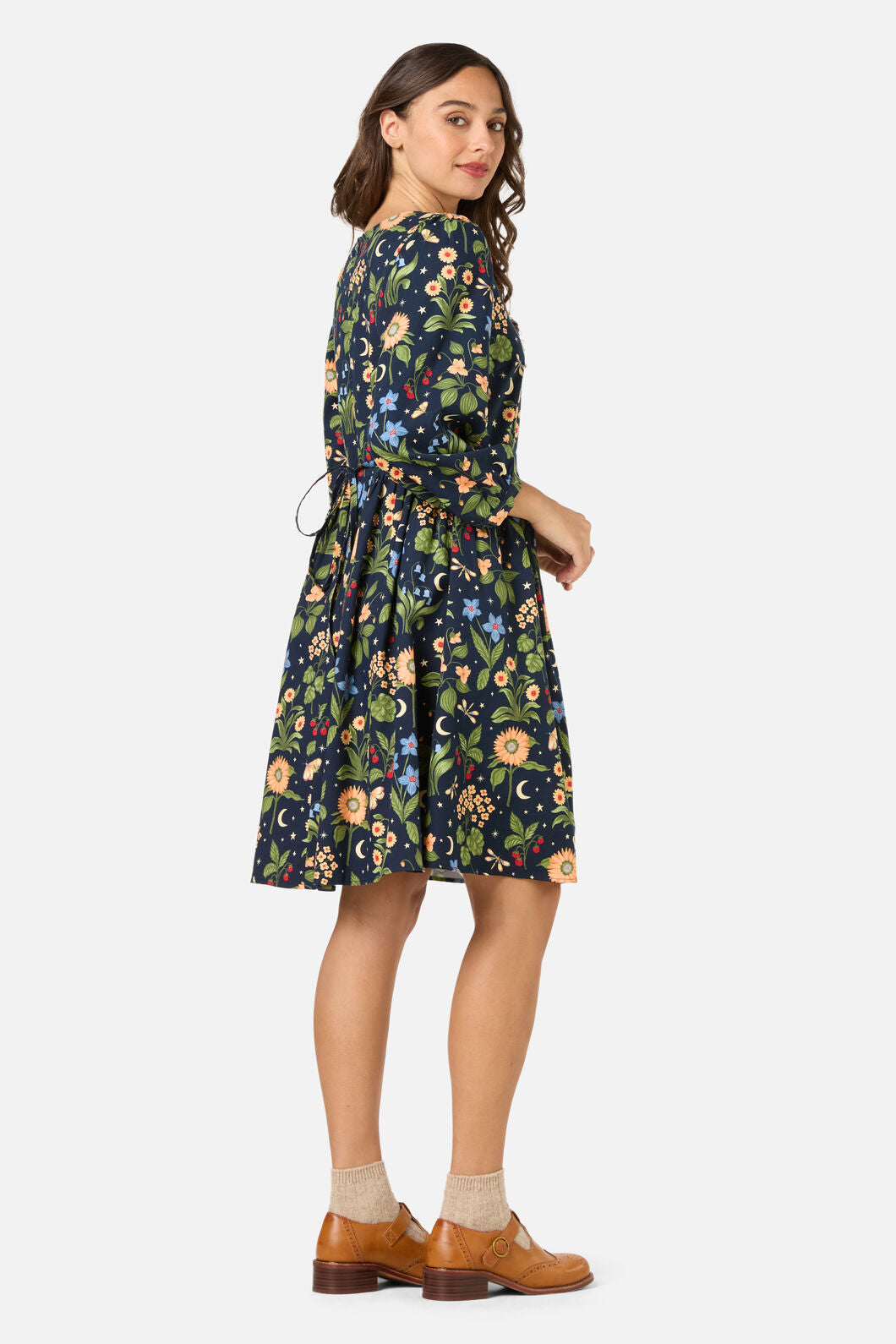 Princess Highway - Midnight Garden Smock Dress - navy