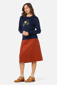Princess Highway - Midnight Garden Emb Jumper - navy