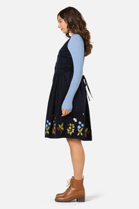 Princess Highway - Midnight Garden Emb Cord Dress - navy