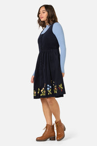 Princess Highway - Midnight Garden Emb Cord Dress - navy