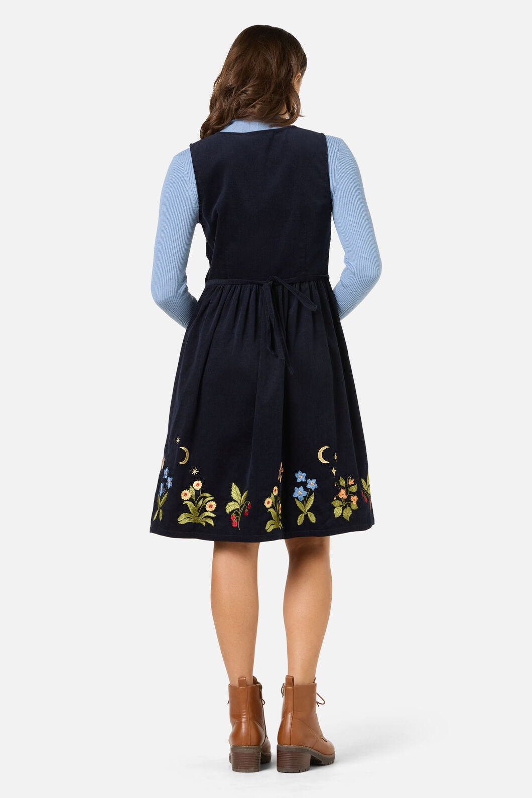 Princess Highway - Midnight Garden Emb Cord Dress - navy