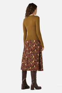 Princess Highway - Classic Luxe Long Sleeve Top - golden-olive