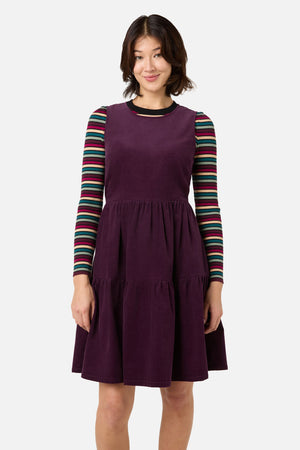 Princess Highway - Dani Cord Sleeveless Dress - grape