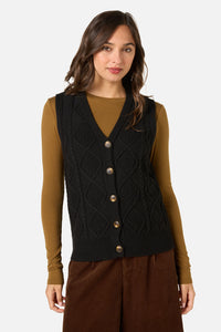 Princess Highway - Milena Cable Knit Vest - black
