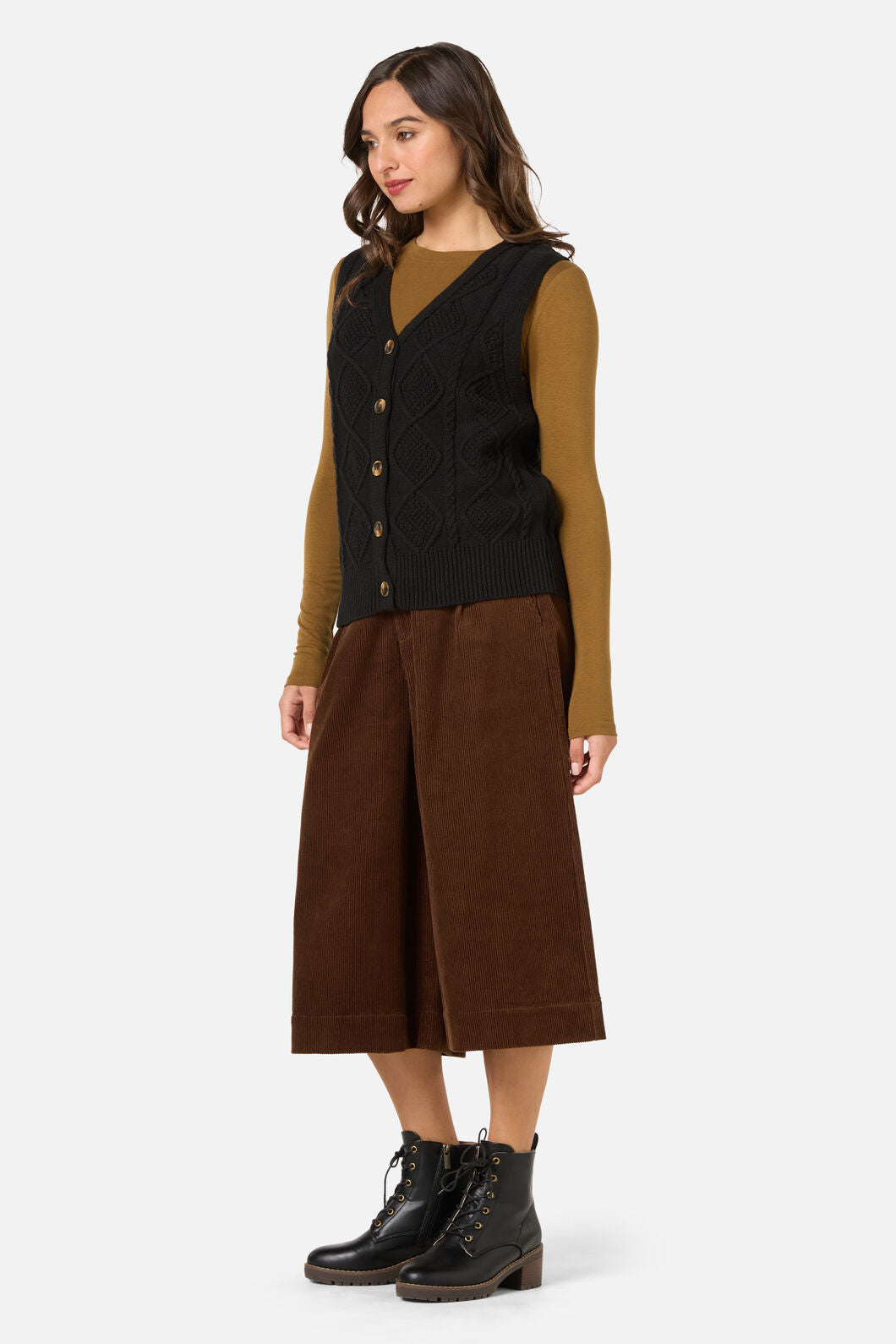 Princess Highway - Milena Cable Knit Vest - black