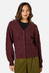 Princess Highway - Bloom Embroidered Cardigan - chocolate