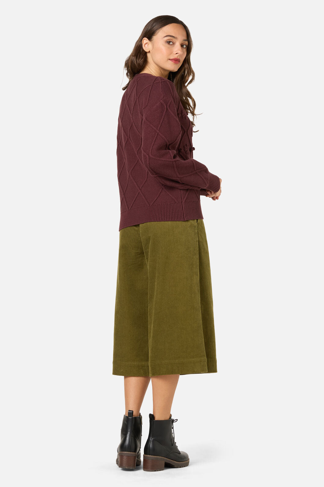 Princess Highway - Bloom Embroidered Cardigan - chocolate