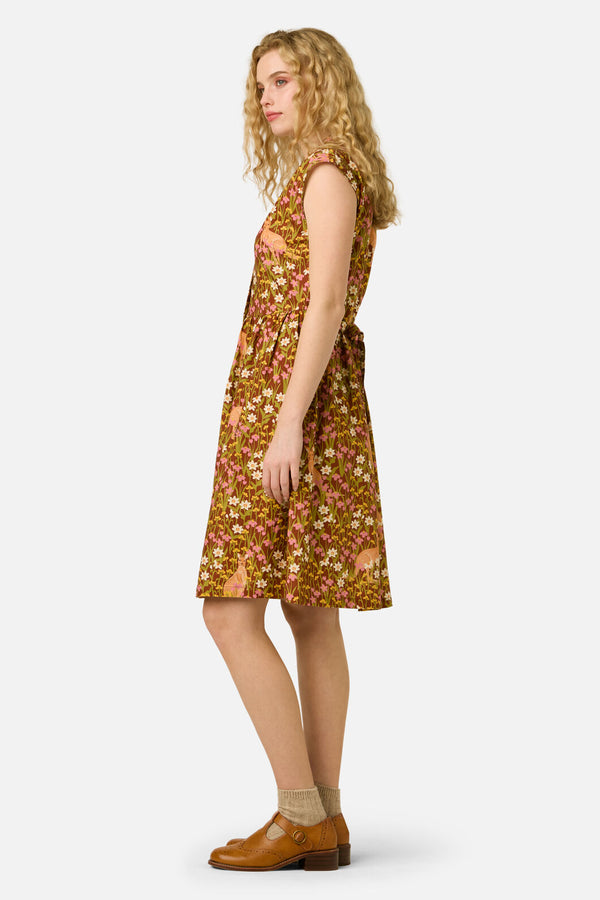 Princess Highway - Kangaroo & Flora Shirt Dress - rust