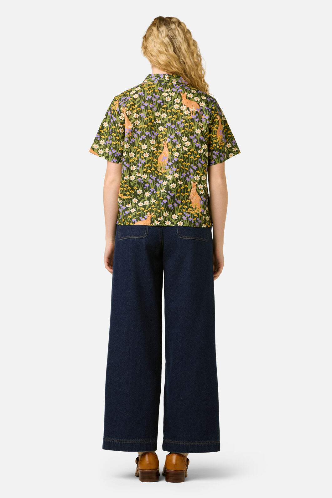 Princess Highway - Kangaroo & Flora Shirt - green