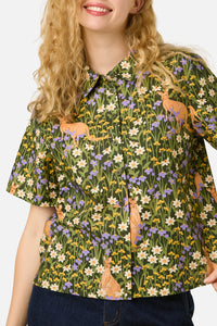 Princess Highway - Kangaroo & Flora Shirt - green