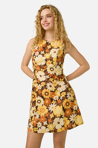 Princess Highway - Twiggy Floral Shift Dress - golden-brown