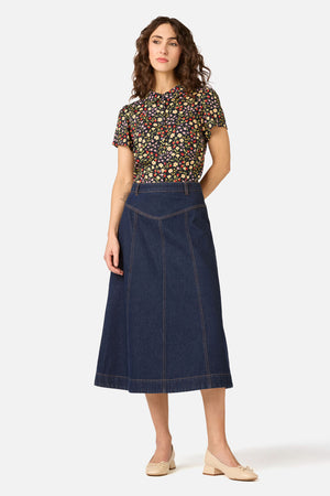 Princess Highway - Ditsy Ladybug Floral Blouse - navy
