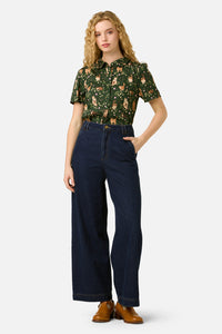 Princess Highway - Cute Cats Blouse - green