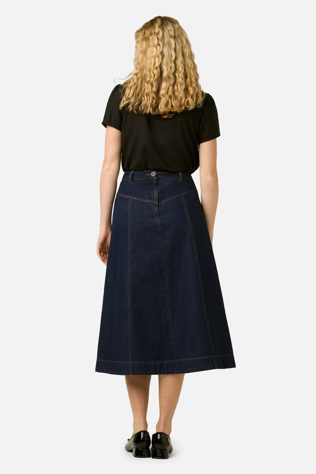 Princess Highway - Olinda Denim Midi Skirt - blue-denim