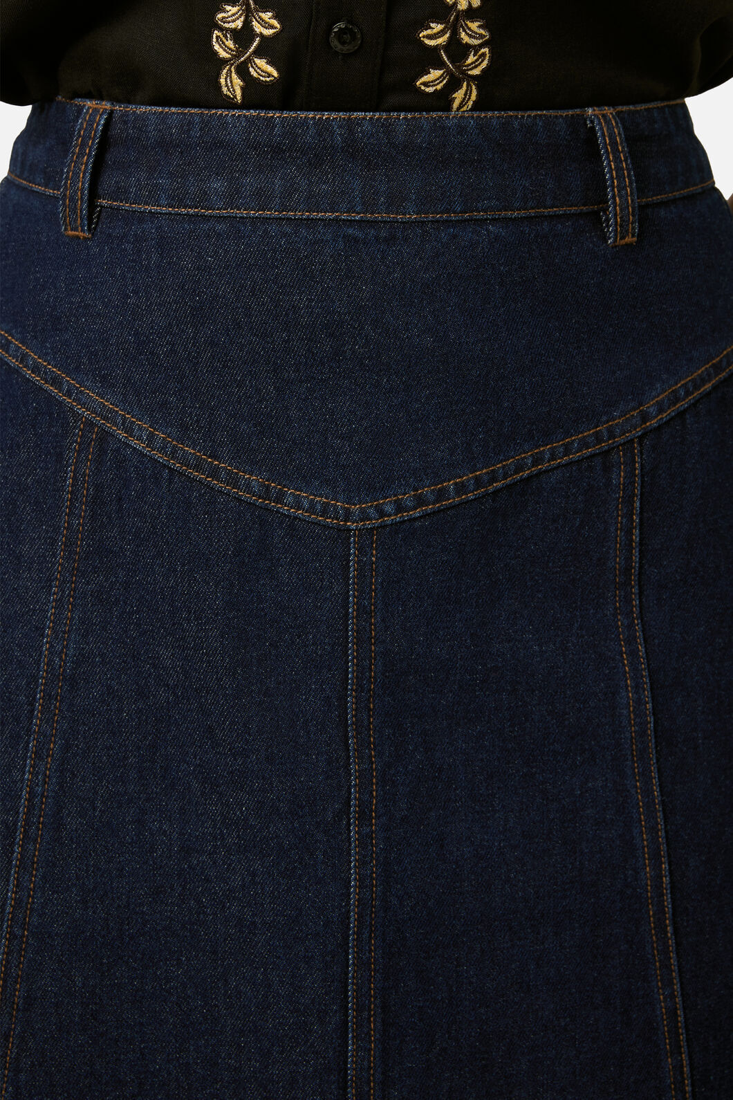 Princess Highway - Olinda Denim Midi Skirt - blue-denim