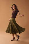 Princess Highway - Gillie Tiered Midi Skirt - olive