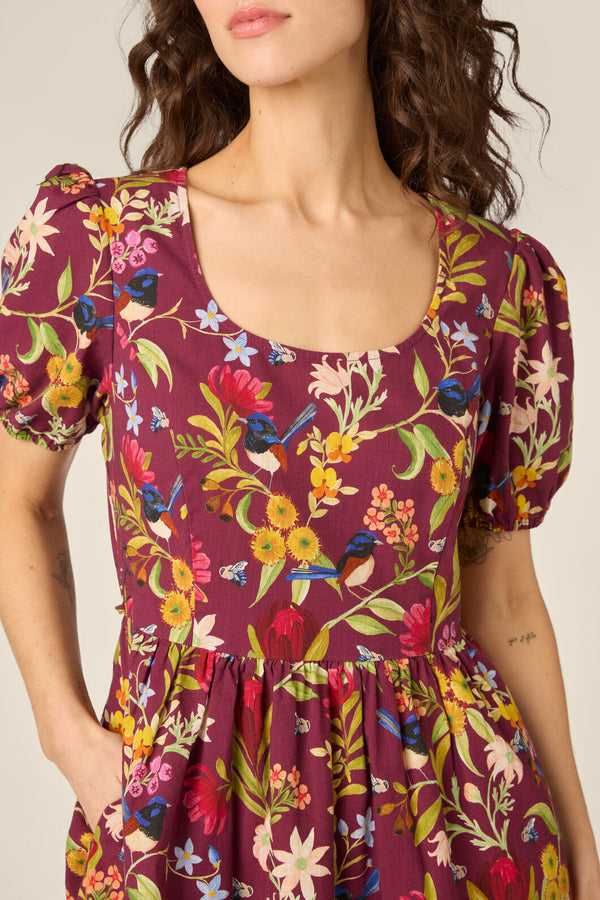 Princess Highway - Fairy Wren Mini Dress - plum