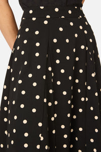 Princess Highway - Kelly Polka Dot Skirt - black