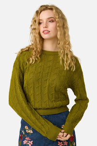 Princess Highway - Gracey Wave Knit Jumper - olive