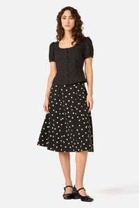 Princess Highway - Nova Prairie Short Sleeve Top - black