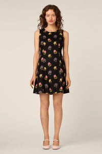 Princess Highway - Meika 90s Flower Mini Dress - black