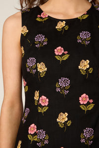Princess Highway - Meika 90s Flower Mini Dress - black