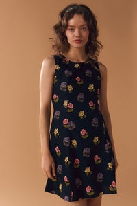 Princess Highway - Meika 90s Flower Mini Dress - black