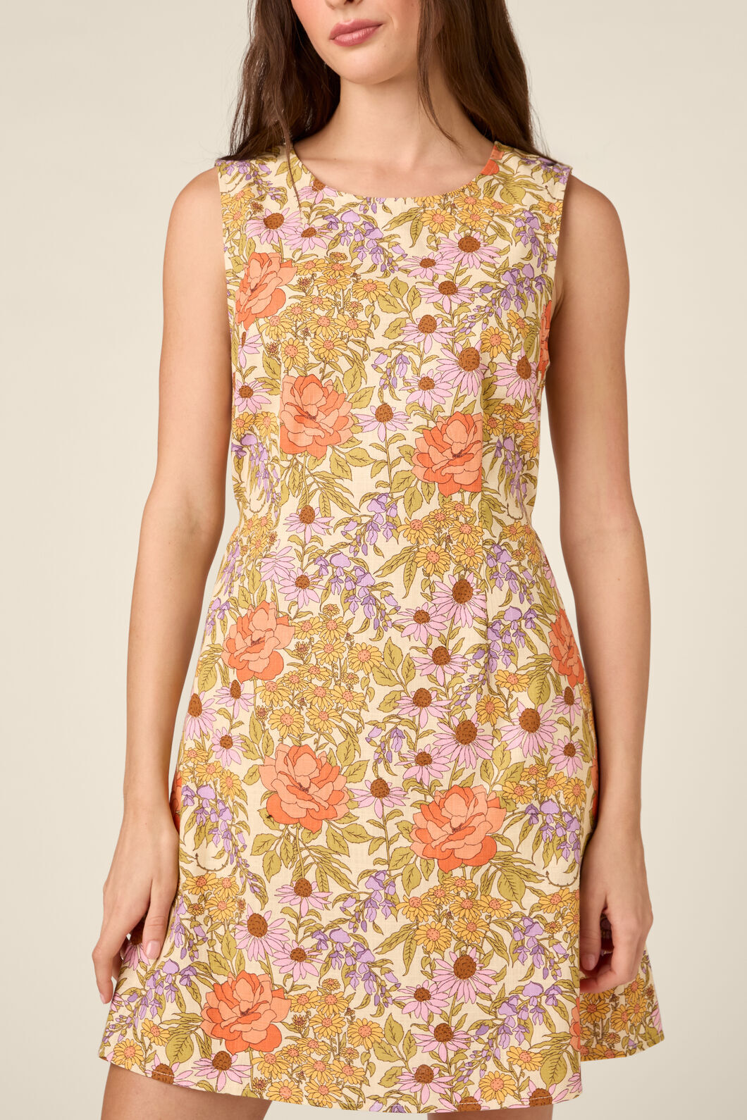 Princess Highway - Adelaide Floral Shift Dress - cream