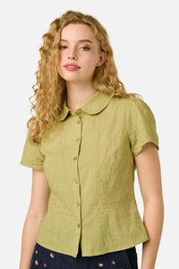 Princess Highway - Talia Broderie Blouse - olive