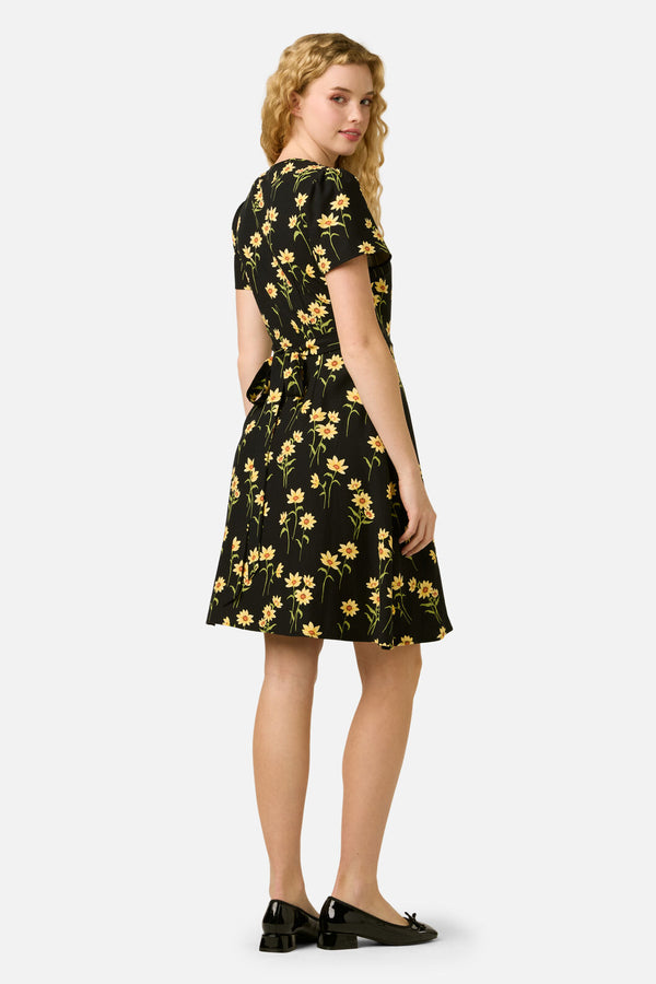 Princess Highway - Goldie Daisy Wrap Dress - black