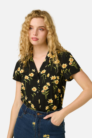 Princess Highway - Goldie Daisy Blouse - black