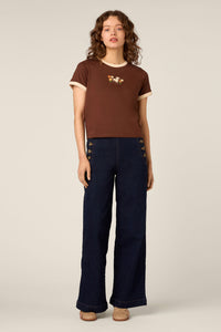 Princess Highway - Sweet Dog Printed Tee - chocolate