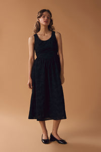 Princess Highway - Bethany Broderie Midi Dress - black