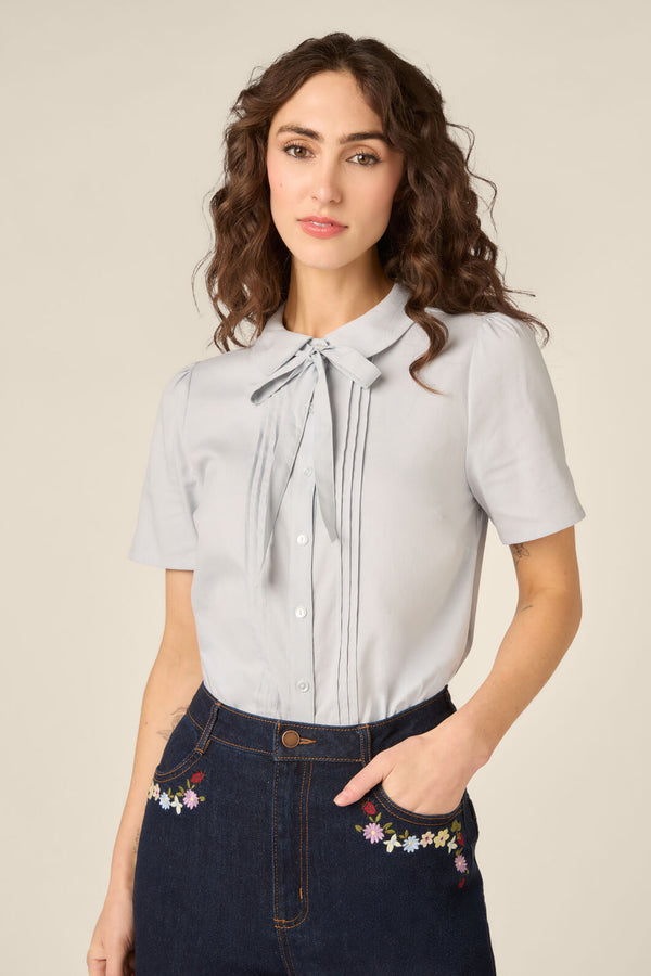 Princess Highway - Lizzy Short Sleeve Blouse - blue