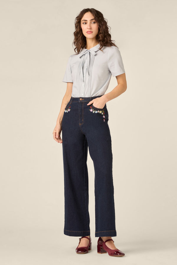 Princess Highway - Lizzy Short Sleeve Blouse - blue