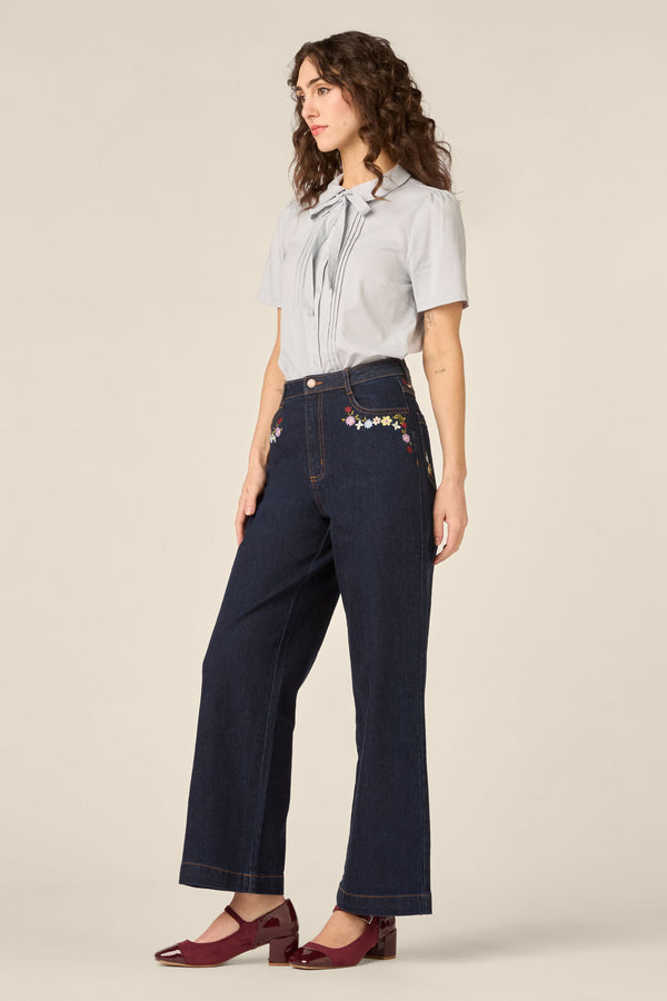 Princess Highway - Lizzy Short Sleeve Blouse - blue