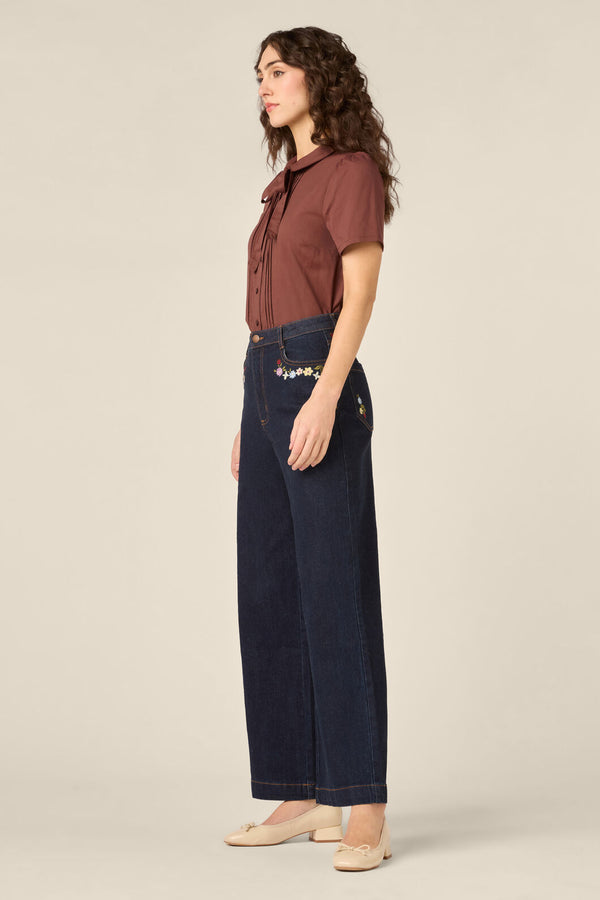 Princess Highway - Lizzy Short Sleeve Blouse - chocolate