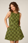Princess Highway - Edwina Check Mini Dress - green
