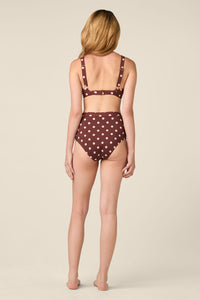 Princess Highway - Polka Dot Bikini Top - chocolate