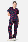 Princess Highway - Sweet Cherry Scrub Set - navy