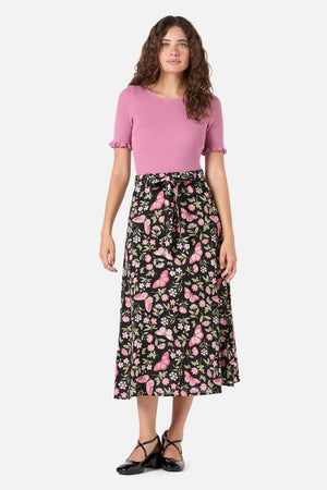 Princess Highway - Yvette Butterfly Midi Skirt - pink