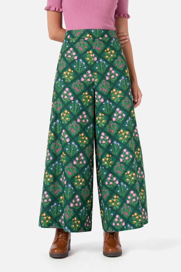 Princess Highway - Lattice Floral Culotte - green