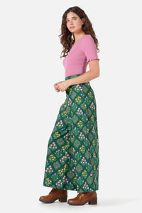 Princess Highway - Lattice Floral Culotte - green