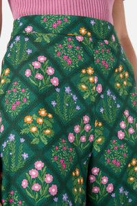 Princess Highway - Lattice Floral Culotte - green