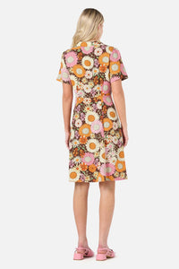 Princess Highway - Viva Floral Shirt Dress - chocolate