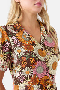 Princess Highway - Viva Floral Shirt Dress - chocolate