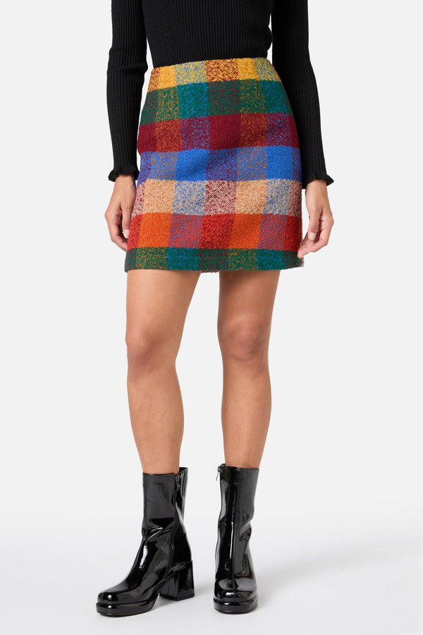 Princess Highway - Milly Bright Check Skirt - bright-check