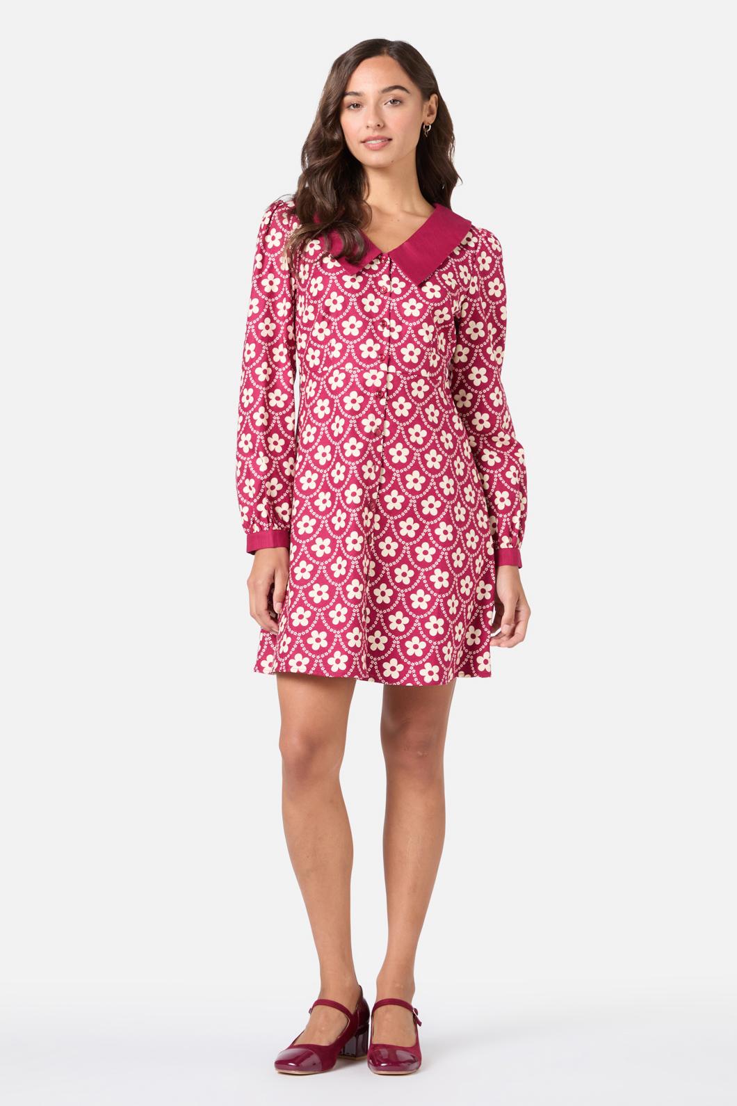 Princess Highway - Megan Cute Collar Mini Dress - berry
