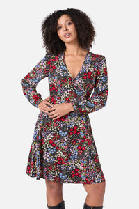 Princess Highway - Ada 90's Floral Mini Wrap Dress - red